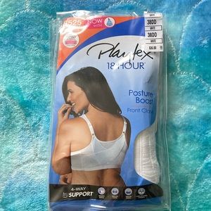 NWT Playtex 38DD 18 Hour Back Posture Boost Front Close Bra E525 White